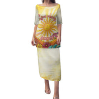 Love Peace Unity Family Matching Puletasi and Hawaiian Shirt Hippie Soul Sunflower - Wonder Print Shop