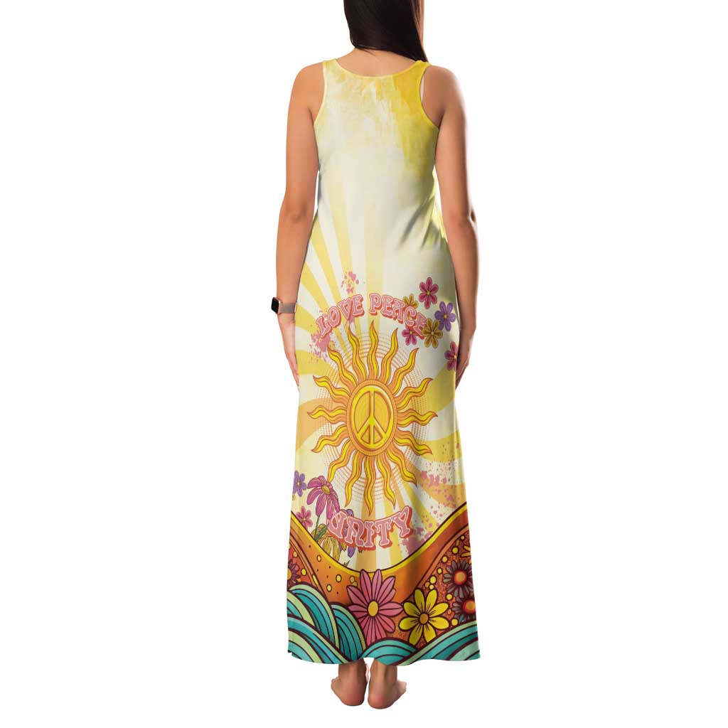 Love Peace Unity Family Matching Tank Maxi Dress and Hawaiian Shirt Hippie Soul Sunflower - Wonder Print Shop
