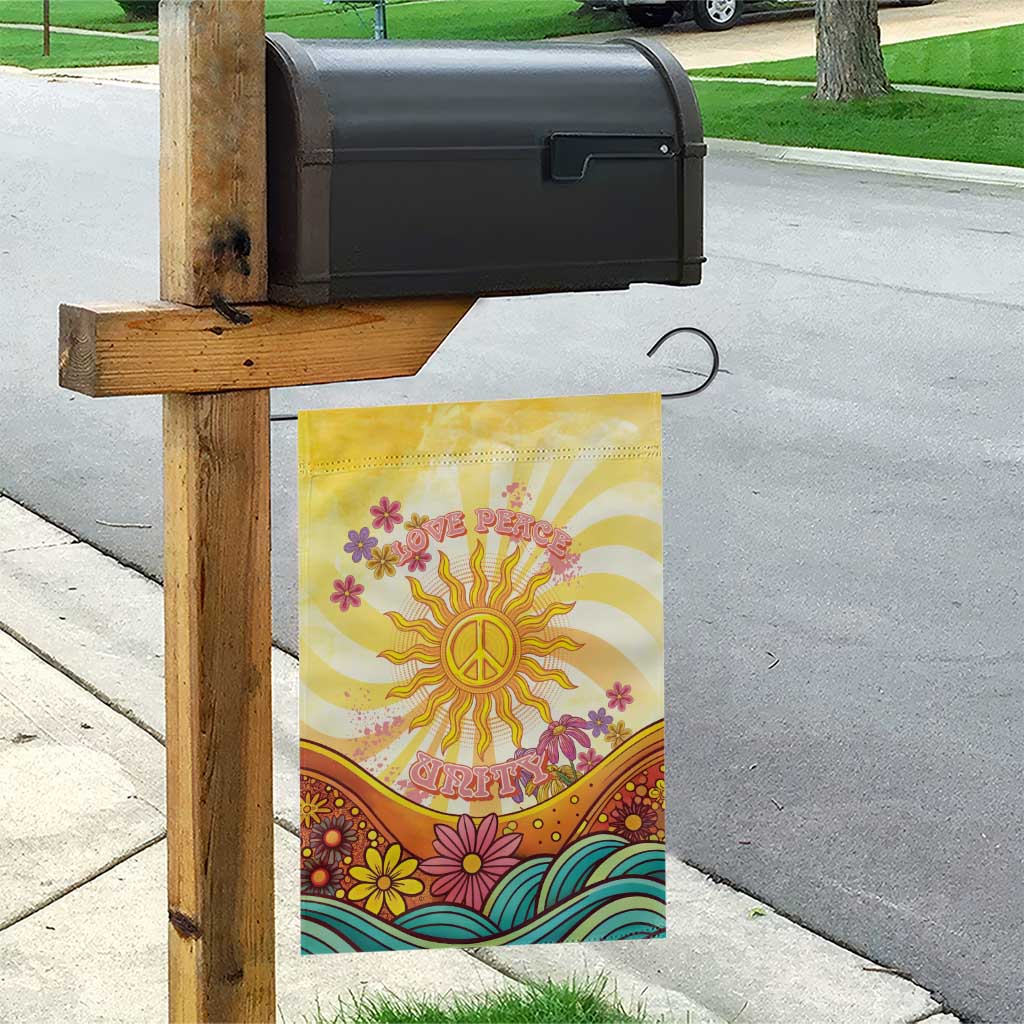 Love Peace Unity Garden Flag Hippie Soul Sunflower - Wonder Print Shop