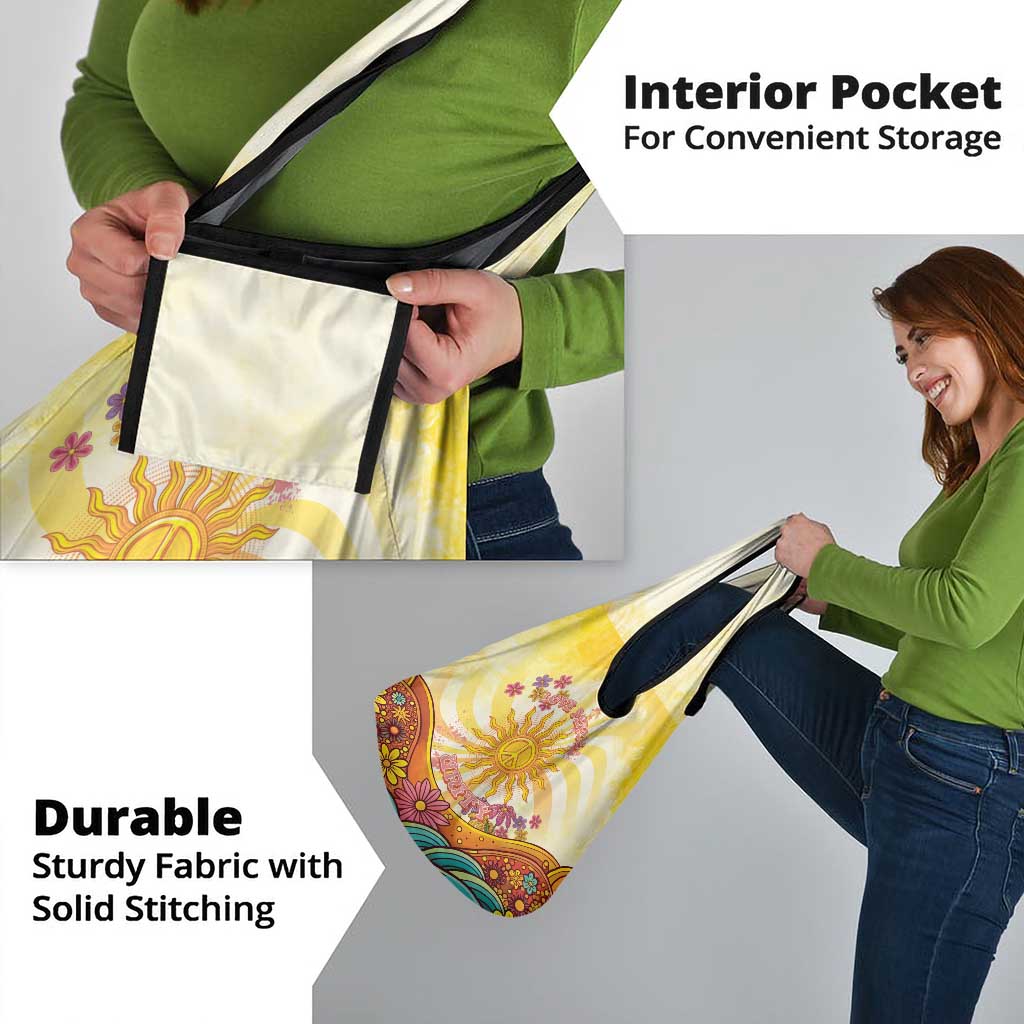 Love Peace Unity Grocery Bag Hippie Soul Sunflower - Wonder Print Shop