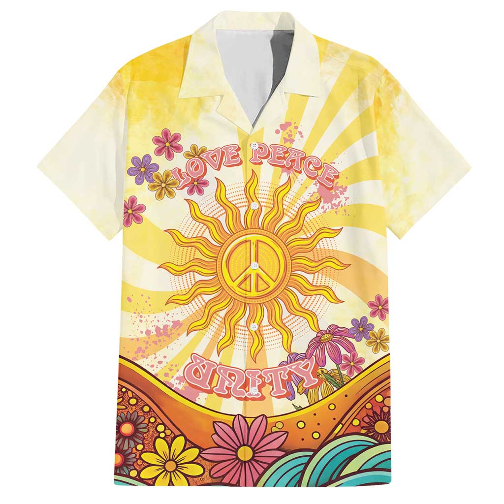 Love Peace Unity Hawaiian Shirt Hippie Soul Sunflower - Wonder Print Shop
