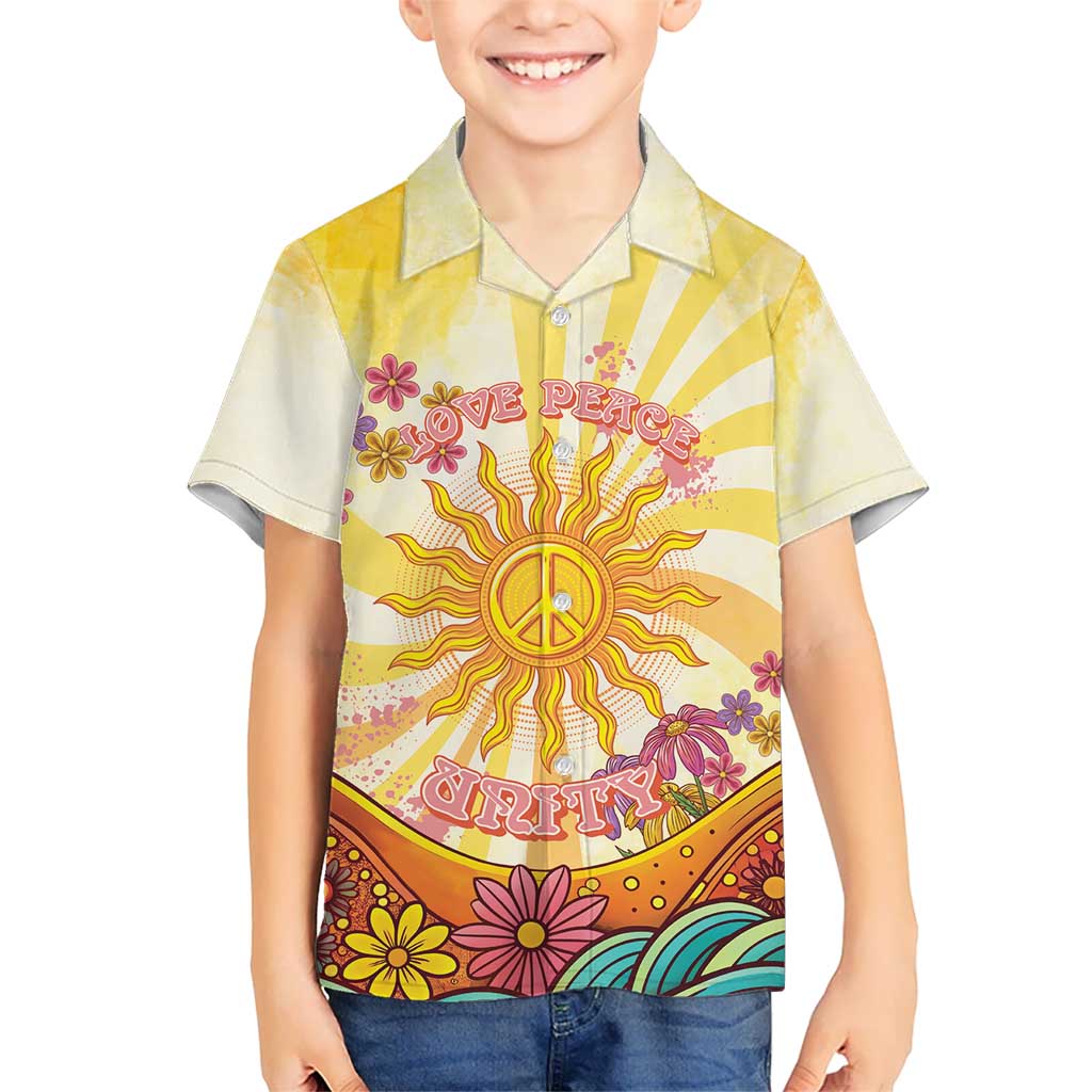 Love Peace Unity Hawaiian Shirt Hippie Soul Sunflower - Wonder Print Shop