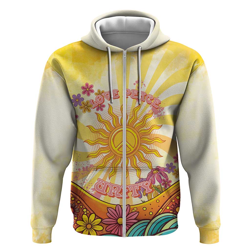 Love Peace Unity Hoodie Hippie Soul Sunflower - Wonder Print Shop