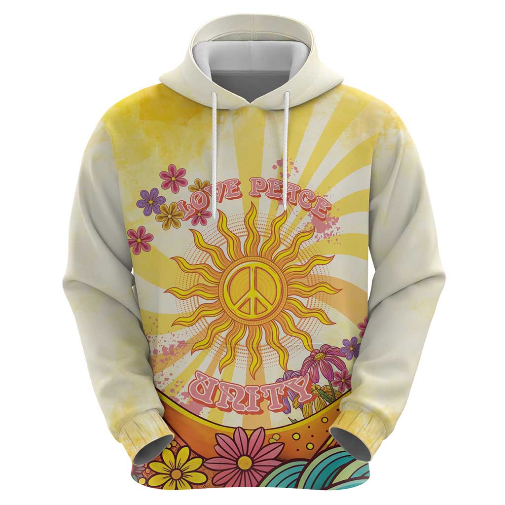 Love Peace Unity Hoodie Hippie Soul Sunflower - Wonder Print Shop