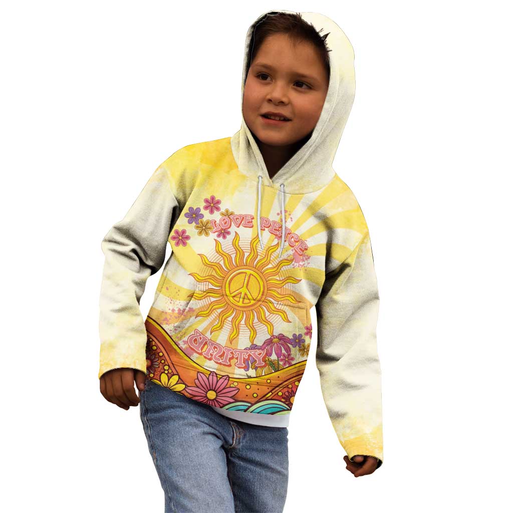 Love Peace Unity Kid Hoodie Hippie Soul Sunflower - Wonder Print Shop