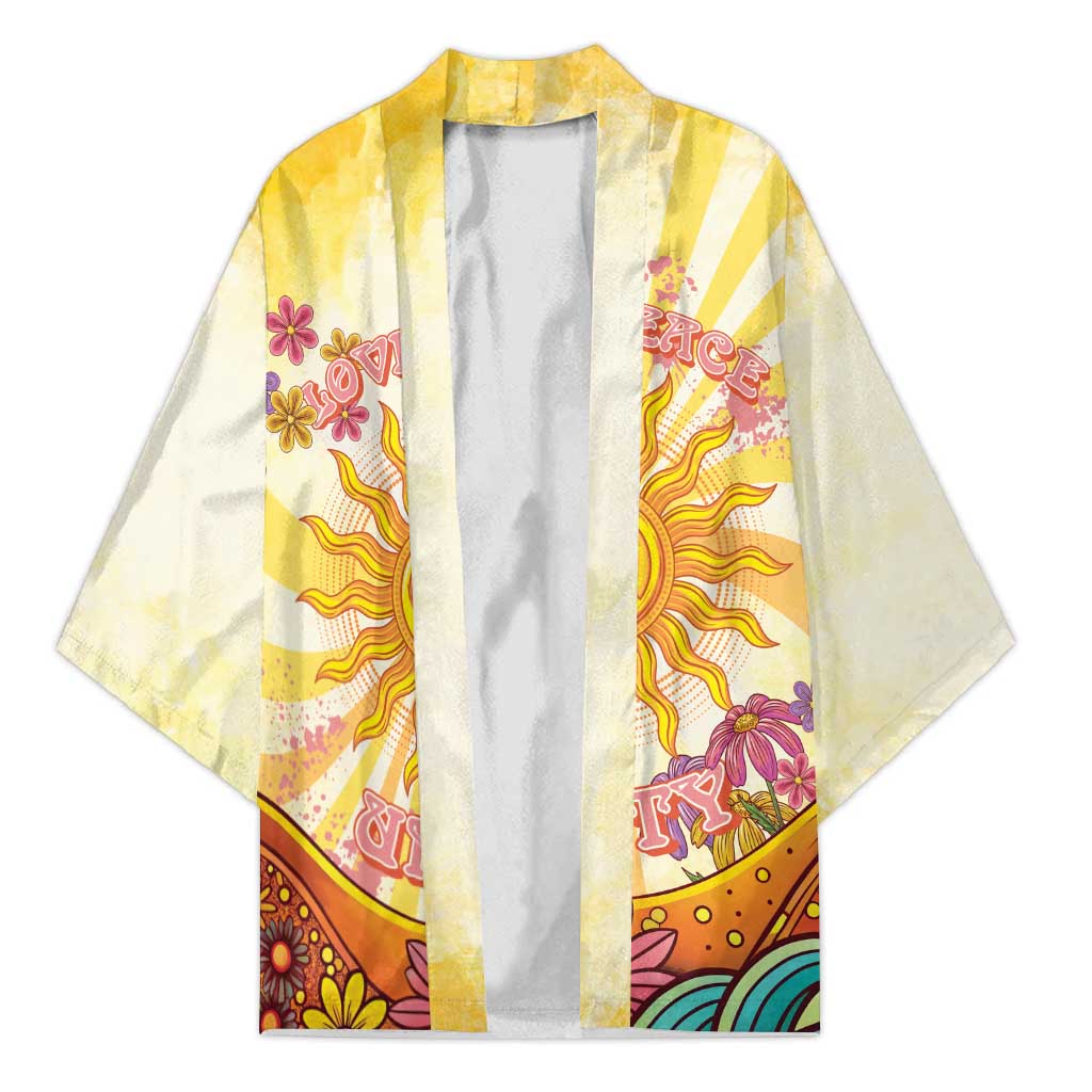 Love Peace Unity Kimono Hippie Soul Sunflower - Wonder Print Shop