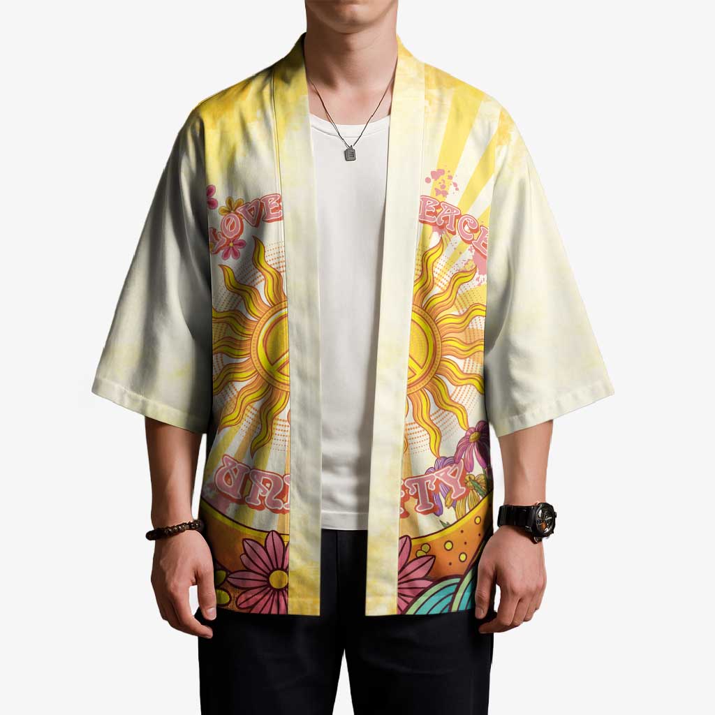 Love Peace Unity Kimono Hippie Soul Sunflower - Wonder Print Shop