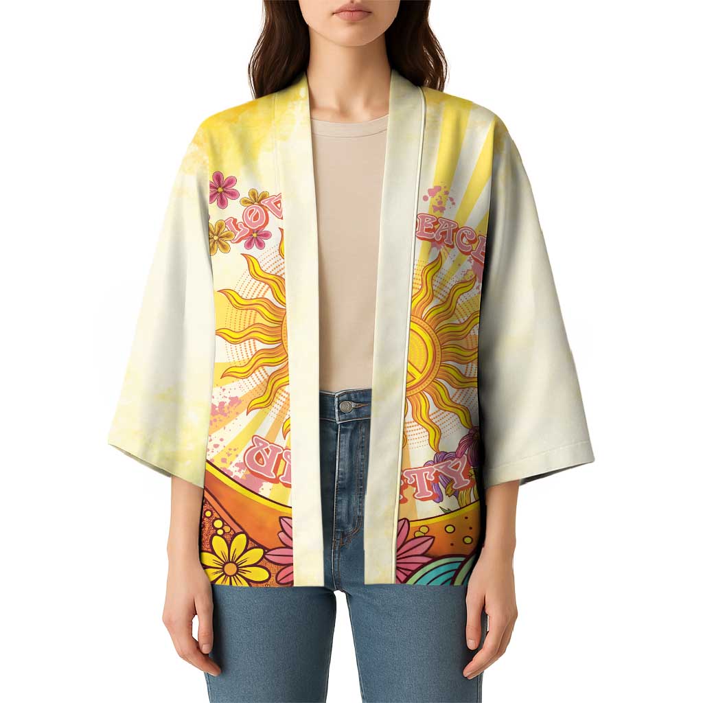 Love Peace Unity Kimono Hippie Soul Sunflower - Wonder Print Shop