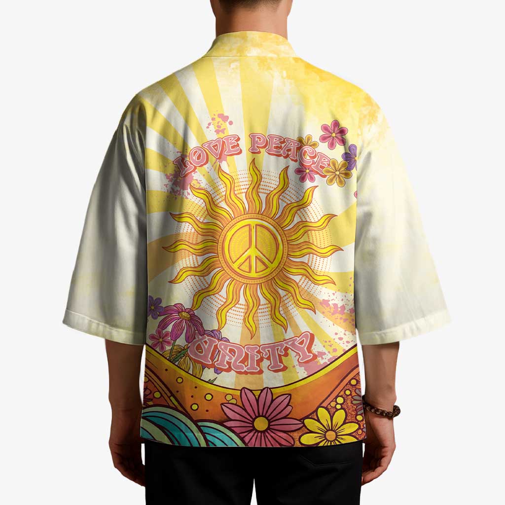 Love Peace Unity Kimono Hippie Soul Sunflower - Wonder Print Shop