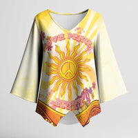 Love Peace Unity Kimono Sleeve Blouse Hippie Soul Sunflower - Wonder Print Shop