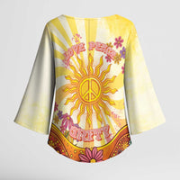 Love Peace Unity Kimono Sleeve Blouse Hippie Soul Sunflower - Wonder Print Shop