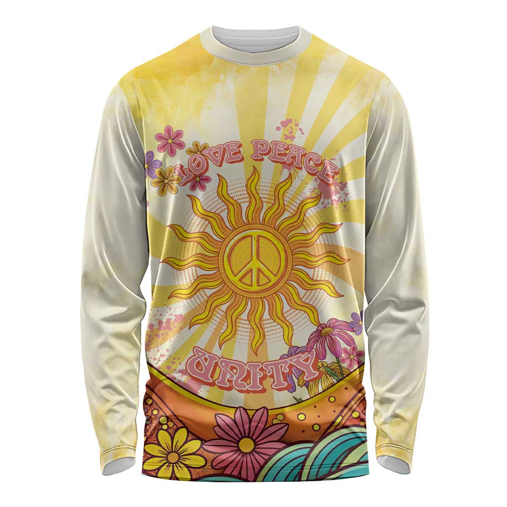 Love Peace Unity Long Sleeve Shirt Hippie Soul Sunflower - Wonder Print Shop