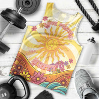 Love Peace Unity Men Tank Top Hippie Soul Sunflower - Wonder Print Shop
