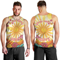 Love Peace Unity Men Tank Top Hippie Soul Sunflower - Wonder Print Shop