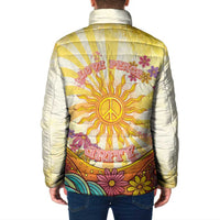 Love Peace Unity Padded Jacket Hippie Soul Sunflower - Wonder Print Shop
