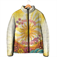 Love Peace Unity Padded Jacket Hippie Soul Sunflower - Wonder Print Shop