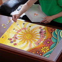 Love Peace Unity Puzzle Hippie Soul Sunflower - Wonder Print Shop