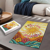 Love Peace Unity Puzzle Hippie Soul Sunflower - Wonder Print Shop