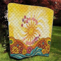 Love Peace Unity Quilt Hippie Soul Sunflower - Wonder Print Shop