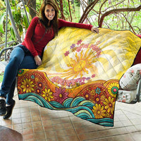 Love Peace Unity Quilt Hippie Soul Sunflower - Wonder Print Shop