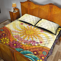 Love Peace Unity Quilt Bed Set Hippie Soul Sunflower - Wonder Print Shop