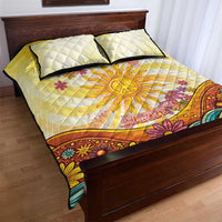 Love Peace Unity Quilt Bed Set Hippie Soul Sunflower - Wonder Print Shop