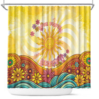 Love Peace Unity Shower Curtain Hippie Soul Sunflower - Wonder Print Shop