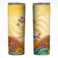 Love Peace Unity Skinny Tumbler Hippie Soul Sunflower - Wonder Print Shop