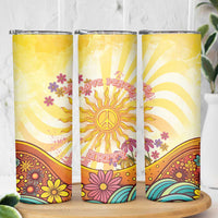 Love Peace Unity Skinny Tumbler Hippie Soul Sunflower - Wonder Print Shop