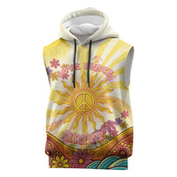 Love Peace Unity Sleeveless Hoodie Hippie Soul Sunflower - Wonder Print Shop