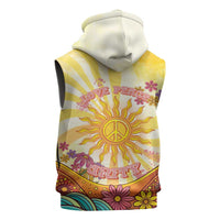 Love Peace Unity Sleeveless Hoodie Hippie Soul Sunflower - Wonder Print Shop