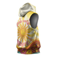 Love Peace Unity Sleeveless Hoodie Hippie Soul Sunflower - Wonder Print Shop