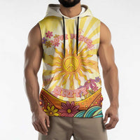 Love Peace Unity Sleeveless Hoodie Hippie Soul Sunflower - Wonder Print Shop