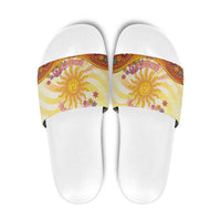 Love Peace Unity Slide Sandals Hippie Soul Sunflower - Wonder Print Shop