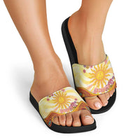 Love Peace Unity Slide Sandals Hippie Soul Sunflower - Wonder Print Shop
