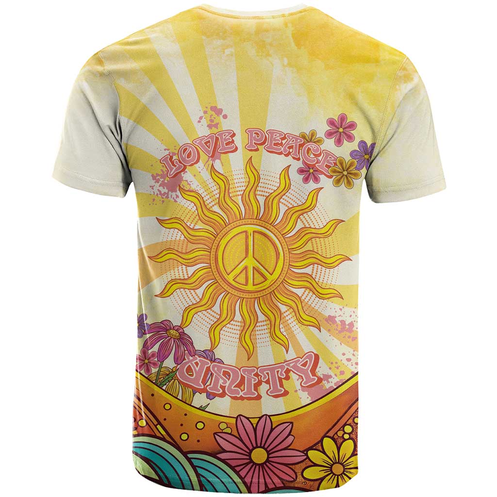 Love Peace Unity T Shirt Hippie Soul Sunflower - Wonder Print Shop