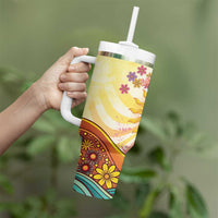 Love Peace Unity Tumbler With Handle Hippie Soul Sunflower - Wonder Print Shop