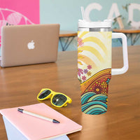 Love Peace Unity Tumbler With Handle Hippie Soul Sunflower - Wonder Print Shop