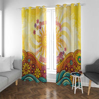 Love Peace Unity Window Curtain Hippie Soul Sunflower - Wonder Print Shop