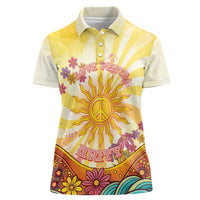 Love Peace Unity Women Polo Shirt Hippie Soul Sunflower - Wonder Print Shop