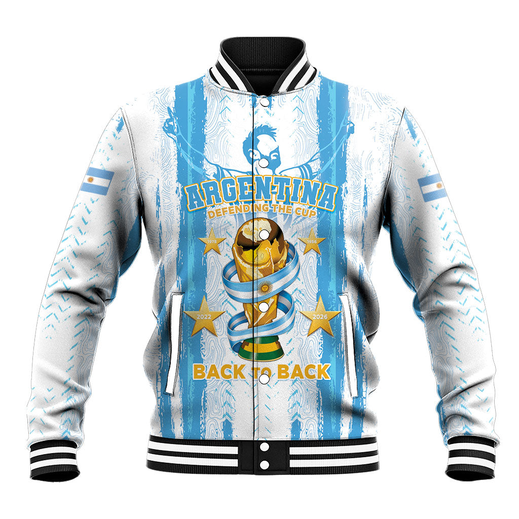 Custom Argentina World Final Football Baseball Jacket Back To Back 2022 2026
