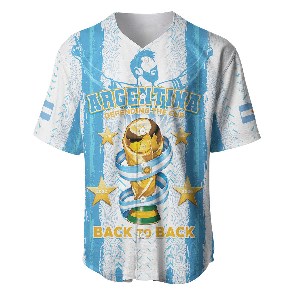 Custom Argentina World Final Football Baseball Jersey Back To Back 2022 2026