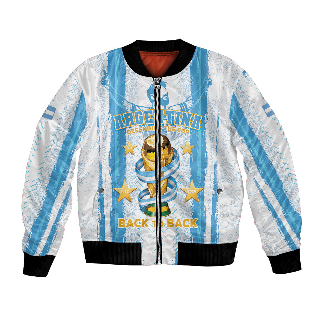 Custom Argentina World Final Football Bomber Jacket Back To Back 2022 2026