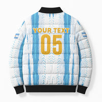 Custom Argentina World Final Football Bomber Puffer Jacket Back To Back 2022 2026