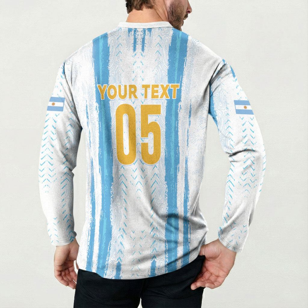 Custom Argentina World Final Football Button Sweatshirt Back To Back 2022 2026
