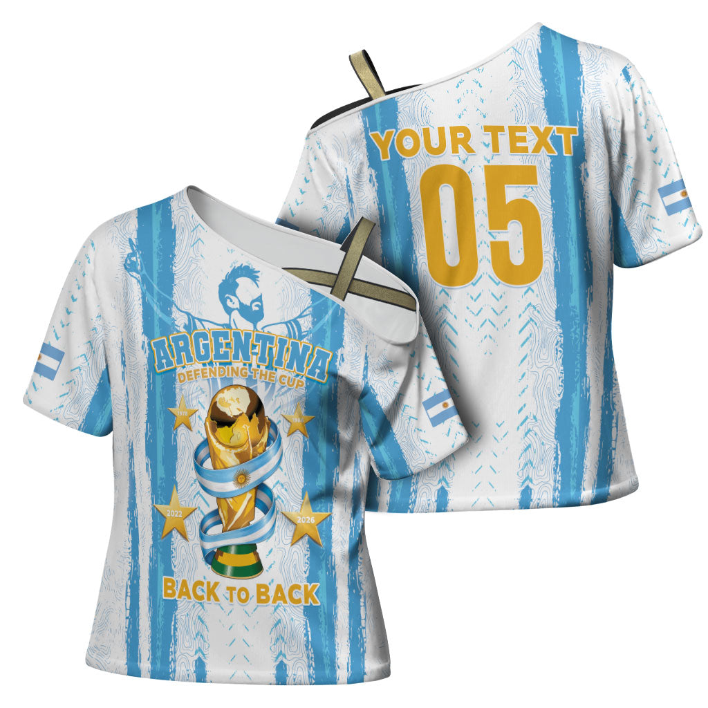 Custom Argentina World Final Football Cross Shoulder Shirt Back To Back 2022 2026