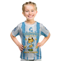 Custom Argentina World Final Football Kid T Shirt Back To Back 2022 2026