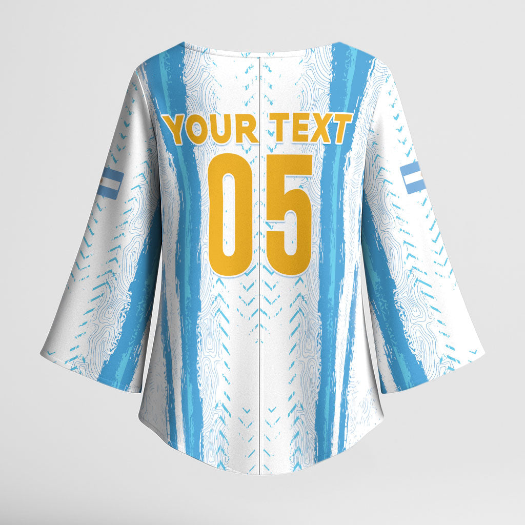 Custom Argentina World Final Football Kimono Sleeve Blouse Back To Back 2022 2026