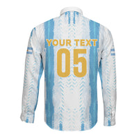 Custom Argentina World Final Football Long Sleeve Button Shirt Back To Back 2022 2026
