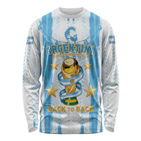 Custom Argentina World Final Football Long Sleeve Shirt Back To Back 2022 2026